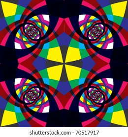 Kaleidoscope geometric seamless pattern. Abstract vector background.