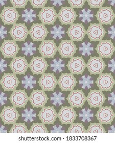 Kaleidoscope geometric seamless pattern background