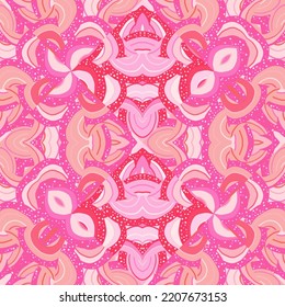 Patrón geométrico sin costuras de Kaleidoscope. Ornamento de mosaico decorativo. Diseño creativo para tela, impresión textil, papel envolvente, cubierta. Ilustración del vector