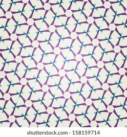 Kaleidoscope geometric seamless pattern. Flower texture background. Floral texture seamless pattern. Seamless crackle blue pattern. Wonder smoke. Vector illustration. Eps 10