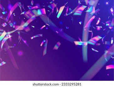 Kaleidoscope Glare. Party Christmas Sunlight. Disco Element. Surreal Art. Bokeh Texture. Bright Foil. Rainbow Background. Purple Blur Confetti. Violet Kaleidoscope Glare