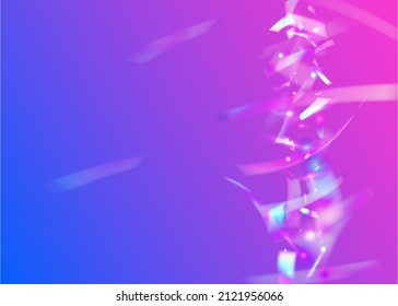 Kaleidoscope Glitter. Digital Art. Laser Realistic Sunlight. Fantasy Foil. Purple Disco Texture. Party Flyer. Carnival Effect. Falling Background. Pink Kaleidoscope Glitter