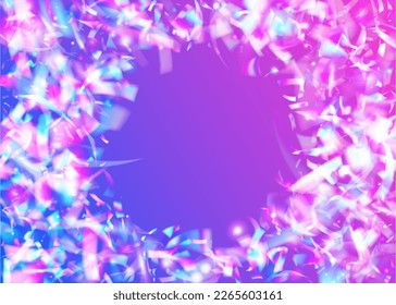 Kaleidoscope Glitter. Metal Banner. Surreal Art. Cristal Texture. Disco Christmas Wallpaper. Festive Foil. Transparent Glare. Purple Retro Sparkles. Pink Kaleidoscope Glitter