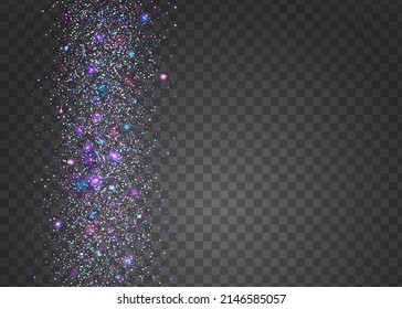 Kaleidoscope Glitter. Violet Blur Glare. Digital Art. Neon Sparkles. Metal Colorful Sunlight. Falling Confetti. Holiday Foil. Disco Flyer. Blue Kaleidoscope Glitter