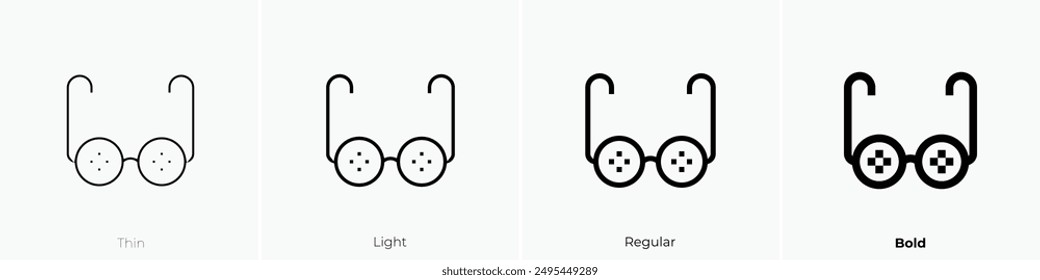 kaleidoscope icon. Thin, Light Regular And Bold style design isolated on white background