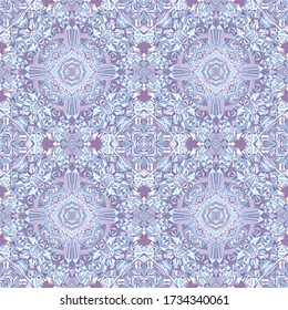 Kaleidoscope, intricate hypnotic, trippy psychedelic geometric. Vector repeat pattern. Great for home decor, wrapping, scrapbooking, wallpaper, gift, kids, apparel.