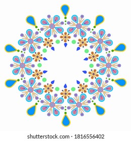 Kaleidoscope mandala. Vector floral pattern background. Modern banner design template, vector illustration. Vector colorful mosaic