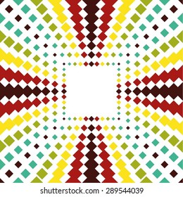  kaleidoscope pattern of squares, rhombus, seamless vector background.