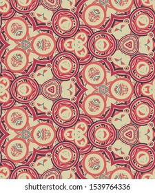 Kaleidoscope seamless pattern, background. Vintage color abstraction. Useful as design element for texture and artistic compositions.