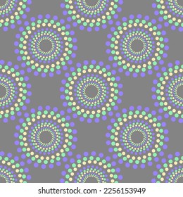 kaleidoscope seamless pattern. circles salute pattern.