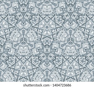 Kaleidoscope seamless pattern. Geometric abstraction on white background. Useful as design element for texture and artistic compositions.