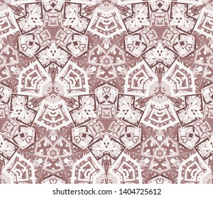 Kaleidoscope seamless pattern. Geometric abstraction on white background. Useful as design element for texture and artistic compositions.