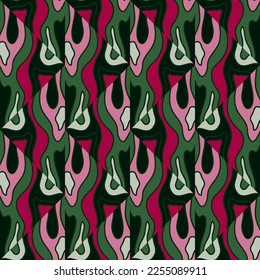 Patrón sin fisuras de Kaleidoscope. Ornamento de mosaico de boho dibujado a mano. Diseño para tela, impresión textil, papel de envoltura, cubierta. Ilustración del vector