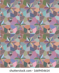 Kaleidoscope sequence pattern. Multicolored fractal animation.