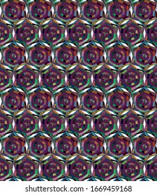 Patrón de secuencia Kaleidoscope. Animación fractal multicolor.