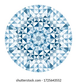Fondo del vector Kaleidoscope. Resumen del patrón geométrico bajo de poli. Fondo de la luz del triángulo. Elementos geométricos triangulares. Resumen de fondo triangular. Kaleidoscopio Geométrico Vector.