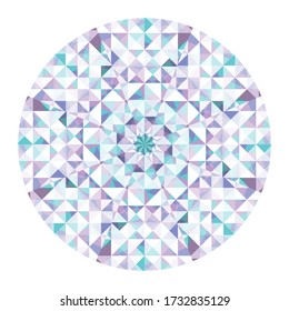 Fondo del vector Kaleidoscope. Resumen del patrón geométrico bajo de poli. Fondo de la luz del triángulo. Elementos geométricos triangulares. Resumen de fondo triangular. Kaleidoscopio Geométrico Vector.