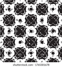 Kaleidoscope vector texture black and white eps pattern for your game or background