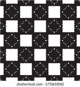 Patrón de eps negros y blancos y de textura vectorial Kaleidoscope para tu juego o fondo