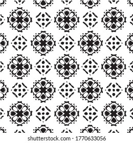 Patrón de eps negros y blancos y de textura vectorial Kaleidoscope para tu juego o fondo