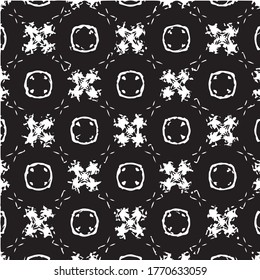 Patrón de eps negros y blancos y de textura vectorial Kaleidoscope para tu juego o fondo
