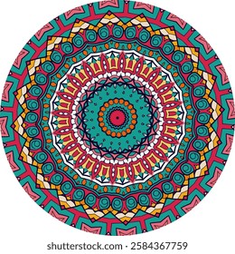 Kaleidoscope-Style Mandala Art with Intricate Floral and Geometric Layers