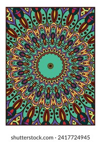 Kaleidoscopic Charm: Colorful Mandala Pattern Art Background