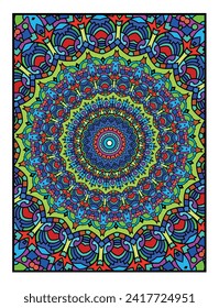 Kaleidoscopic Charm: Colorful Mandala Pattern Art Background