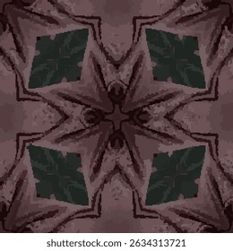 Kaleidoscopic Leaf Pattern Vector Design