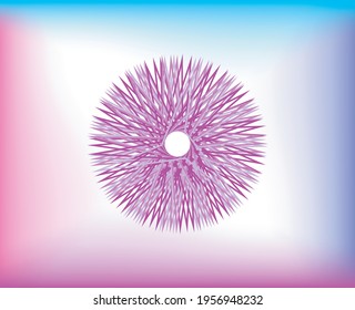 kaleidoscopic logo with gradient colors background
