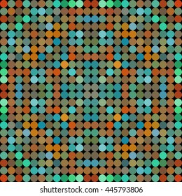 Kaleidoscopic low poly circle style vector mosaic background