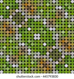 Kaleidoscopic low poly circle style vector mosaic background