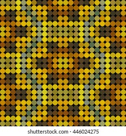 Kaleidoscopic low poly circle style vector mosaic background