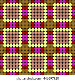 Kaleidoscopic low poly circle style vector mosaic background