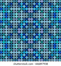 Kaleidoscopic low poly circle style vector mosaic background