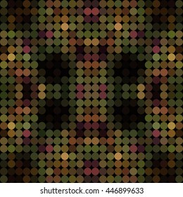 Kaleidoscopic low poly circle style vector mosaic background