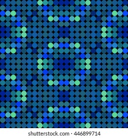 Kaleidoscopic low poly circle style vector mosaic background