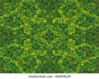 Kaleidoscopic low poly circle style vector mosaic background