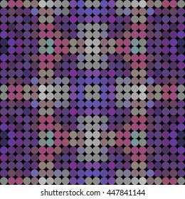 Kaleidoscopic low poly circle style vector mosaic background