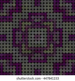 Kaleidoscopic low poly circle style vector mosaic background