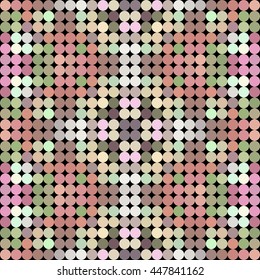 Kaleidoscopic low poly circle style vector mosaic background
