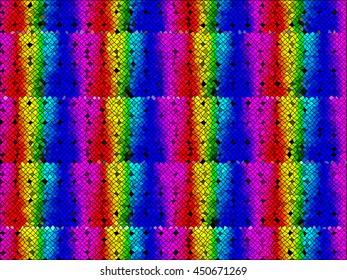 Kaleidoscopic low poly circle style vector mosaic background