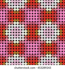 Kaleidoscopic low poly circle style vector mosaic background