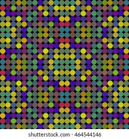 Kaleidoscopic low poly circle style vector mosaic background