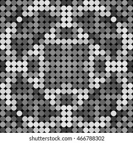 Kaleidoscopic low poly circle style vector mosaic background