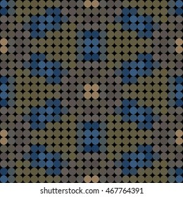 Kaleidoscopic low poly circle style vector mosaic background