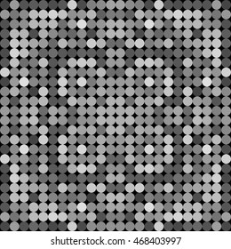 Kaleidoscopic low poly circle style vector mosaic background