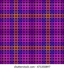 Kaleidoscopic low poly circle style vector mosaic background