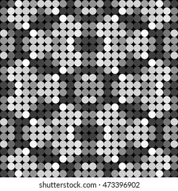 Kaleidoscopic low poly circle style vector mosaic background