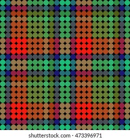 Kaleidoscopic low poly circle style vector mosaic background